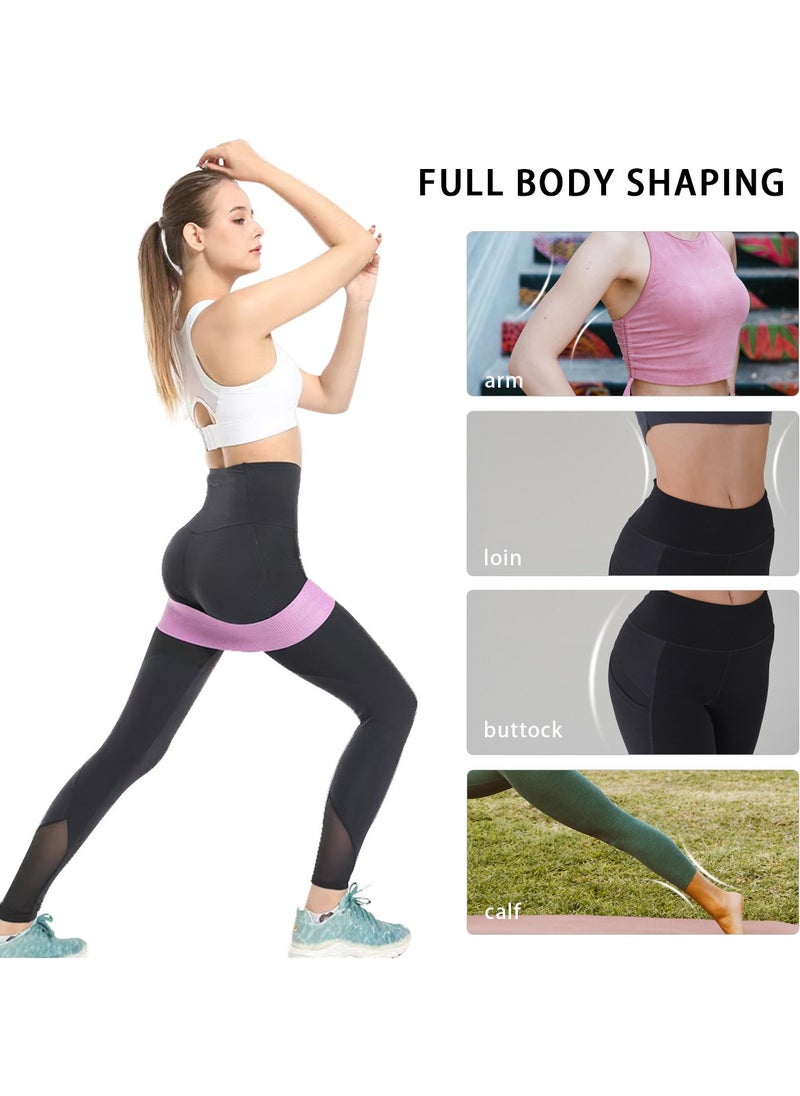 ACYYH Resistance Bands Set for Exercise, 3 Pack Hip Bands with Carry Bag, Non-Slip Fabric Bands for Legs and Glutes, Mint/Purple/Pink  - Image 5