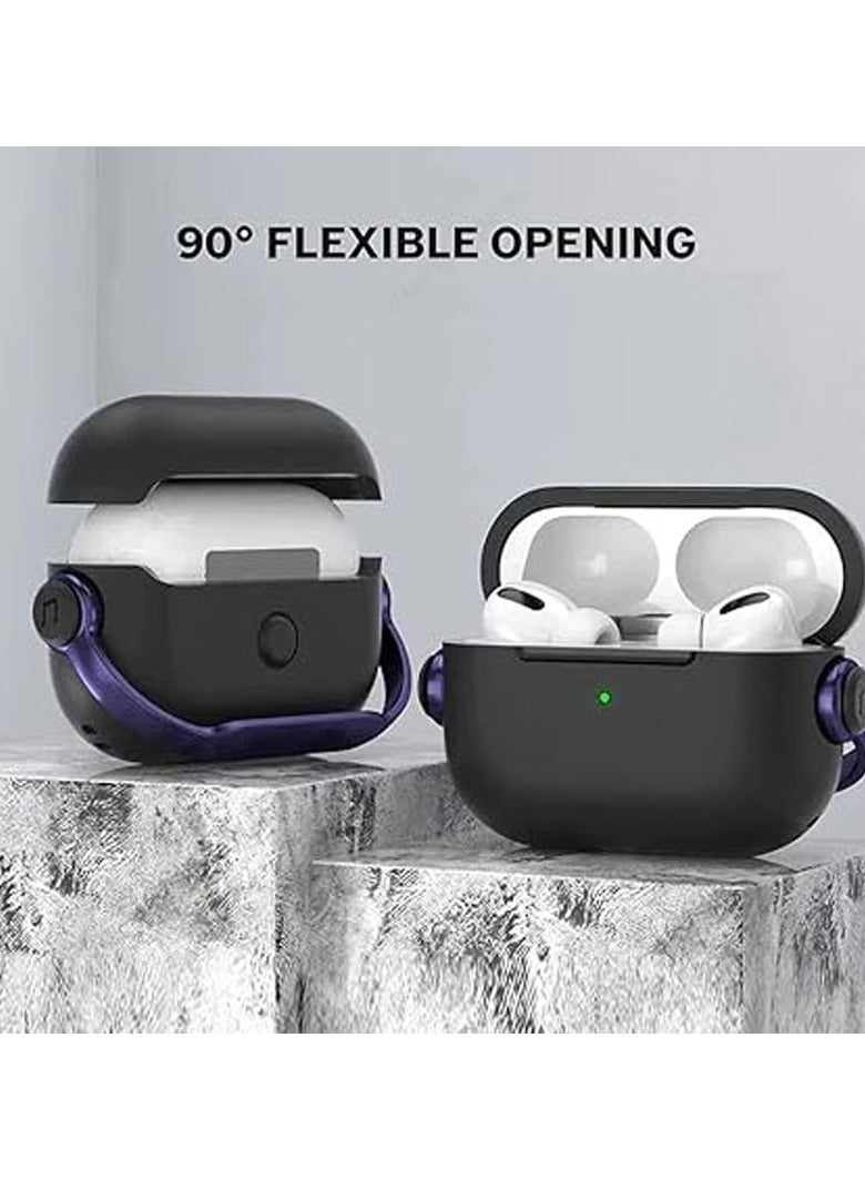 حافظة لعنبر AirPods 4 (2024)، حافظة عنبر AirPods بدرجة الرابعة مضادة للسقوط مع قفل آمن وخاتم للإصبع في شكل سلسلة، ملحقات سماعات للحماية من الغطاء للنساء والرجال. - Image 2