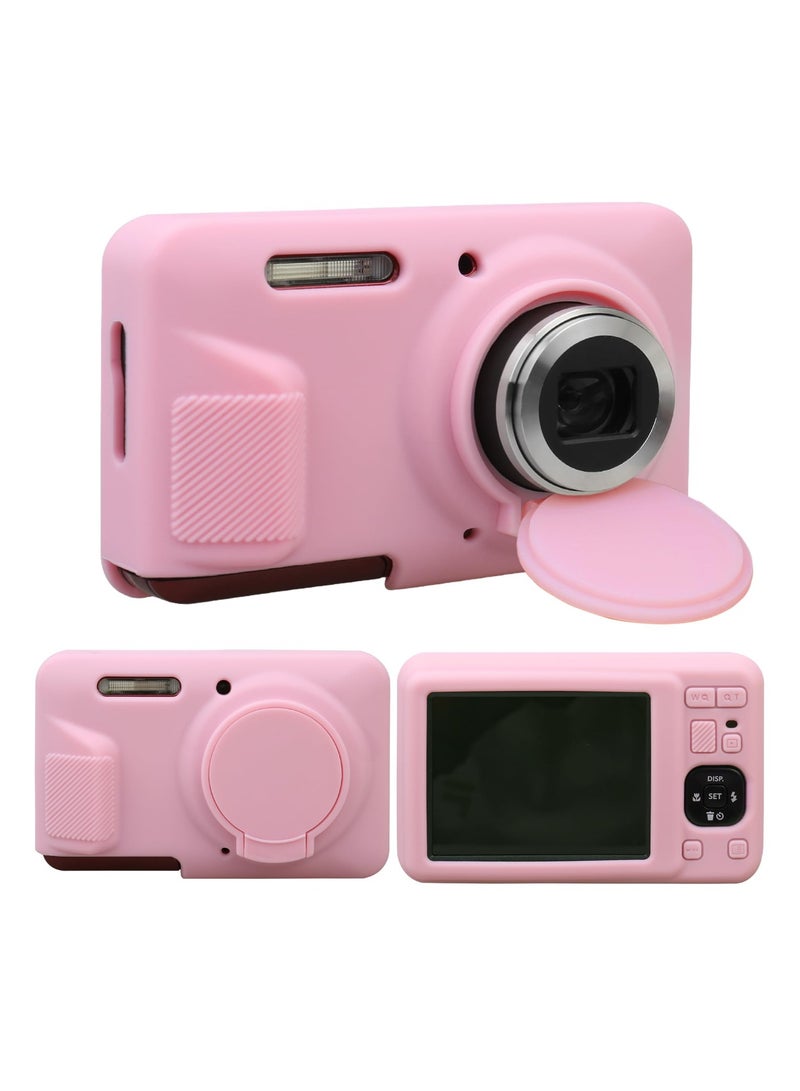 Silicone Case for KODAK PIXPRO FZ55 Digital Camera Soft Lightweight Protective Case Cover with Removable Lens Cover for KODAK FZ55 Accessories (Pink) - Image 1