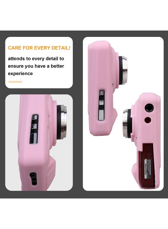 Silicone Case for KODAK PIXPRO FZ55 Digital Camera Soft Lightweight Protective Case Cover with Removable Lens Cover for KODAK FZ55 Accessories (Pink) - Image 5
