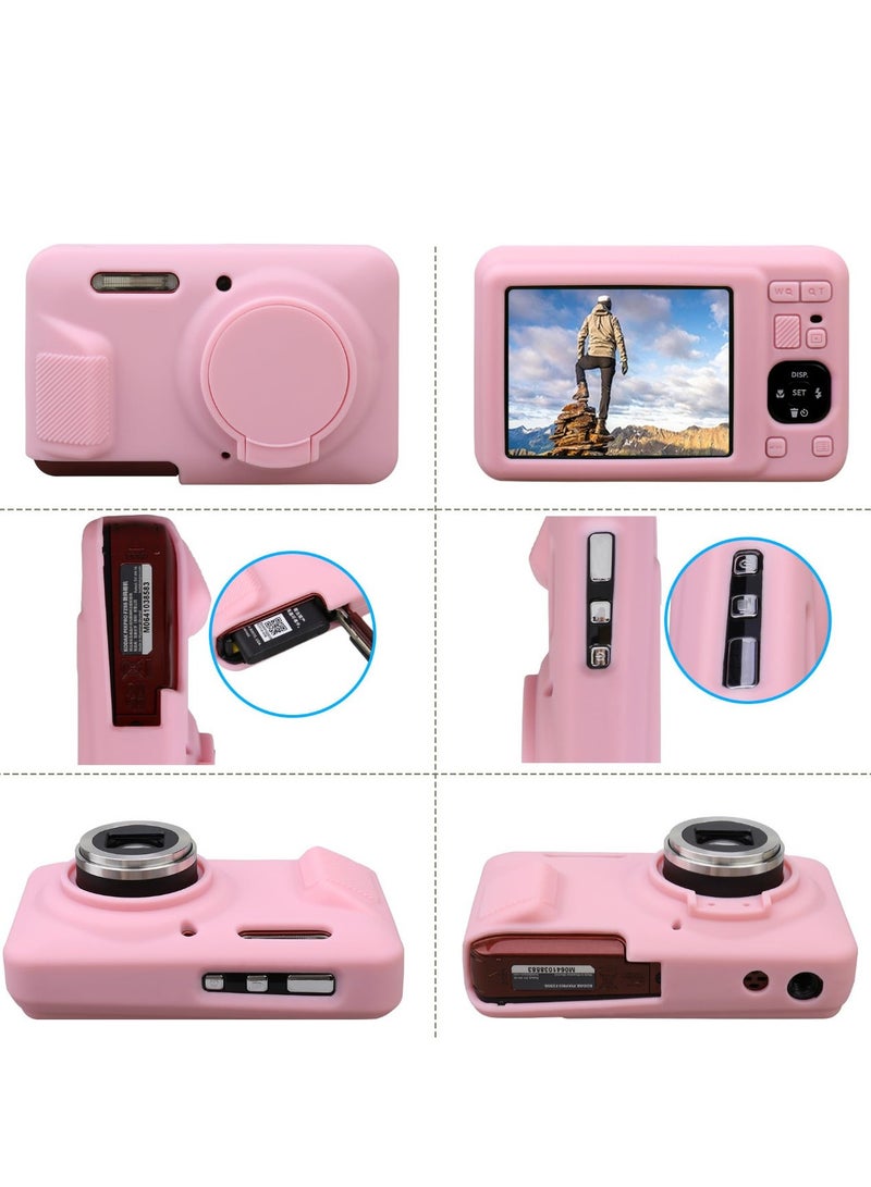 Silicone Case for KODAK PIXPRO FZ55 Digital Camera Soft Lightweight Protective Case Cover with Removable Lens Cover for KODAK FZ55 Accessories (Pink) - Image 2