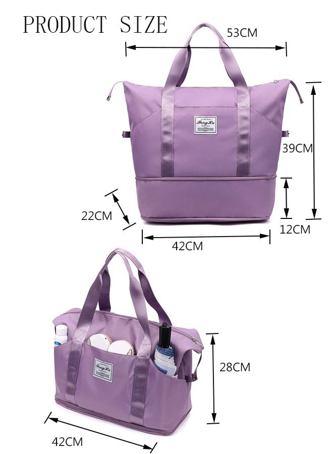 DUNISO Sports Gym Bag with Wet Pocket & Shoes Compartment, Weekender Overnight Bag for Travel Gym Yoga Travel Duffel Bag for Men and Women Lightweight - Image 4