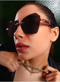 Haute Sauce The Opulent Rimless Geometrical Sunglasses  - Image 2