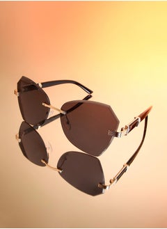 Haute Sauce The Opulent Rimless Geometrical Sunglasses  - Image 1