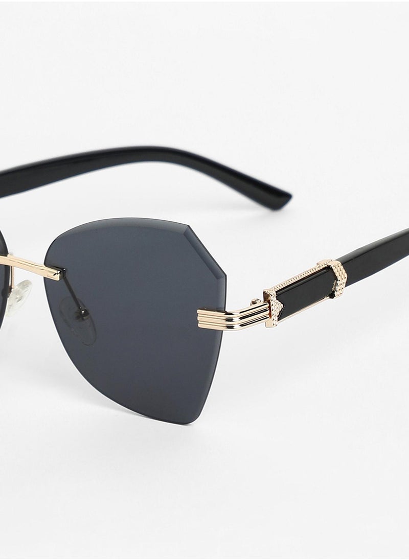 Haute Sauce - The Opulent Rimless Geometrical Sunglasses - Image 1