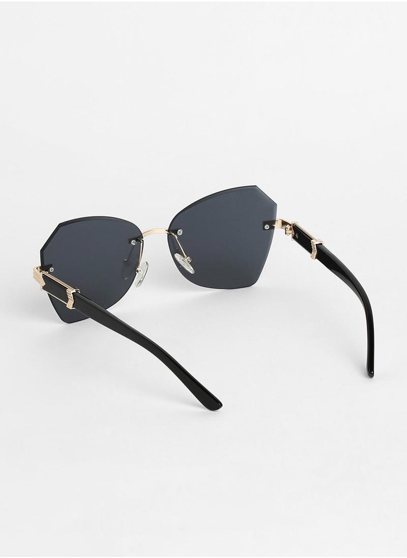 Haute Sauce - The Opulent Rimless Geometrical Sunglasses - Image 1