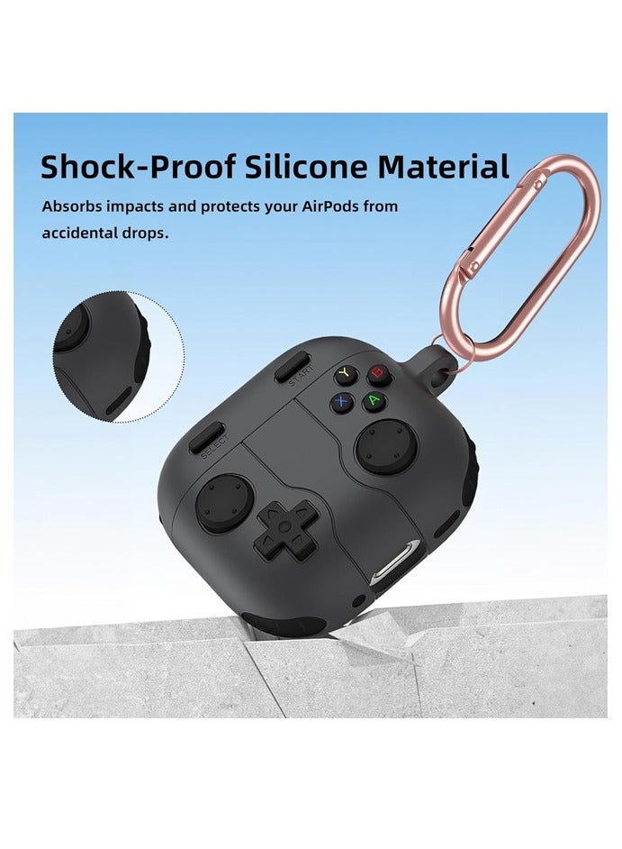 حافظة ألعاب لجهاز AirPods من الجيل الرابع، حافظة سيليكون واقية مقاومة للصدمات لجهاز Airpods4، غطاء حماية كامل من السقوط مع حلقة تثبيت - Image 2