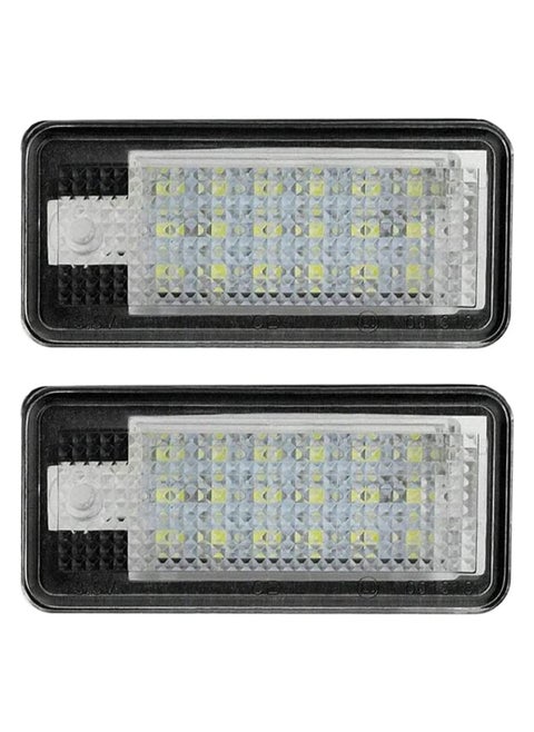 LED Number Plate Lights, 2Pcs License Number Plate Light Lamp, Car Rear License Plate Lamps for Q7 A3 S3 A4 S4 RS4 A6 C6 S6 RS6 A8 S8