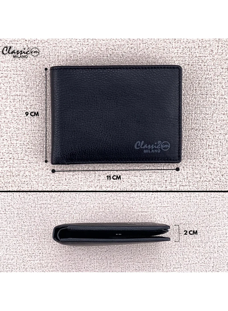 Classic Milano Black (CNH-7) Classic Milano Genuine Leather Wallet for Men – Slim Bifold Men’s Wallet with RFID Blocking, Multiple Card Slots – Stylish Mens Purse Wallets Gift for Husband, Father for Men | Best Price UAE