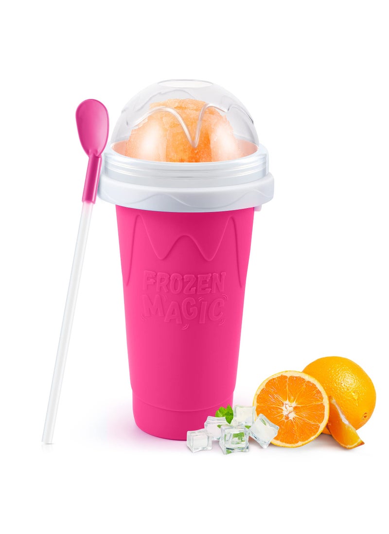 RELPOM RELPOM Slushie Maker Cup TIK TOK Magic Quick Frozen Smoothies Cups Cooling Cup Slushy Cups Ice Cream Make Cool Stuff Things Gadgets Funny Gifts for Kids Pink 