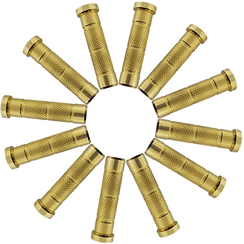 PinbWD 50Grains Field Point The Bolts are Copper Bolts Knurled Outer Diameter Suitable with for.244 Carbon Arrow (1 Dozen 12PACK), Used for Arrow Rod Archery Accessories (Brass Bolt-A, 50 Grains) - Image 1