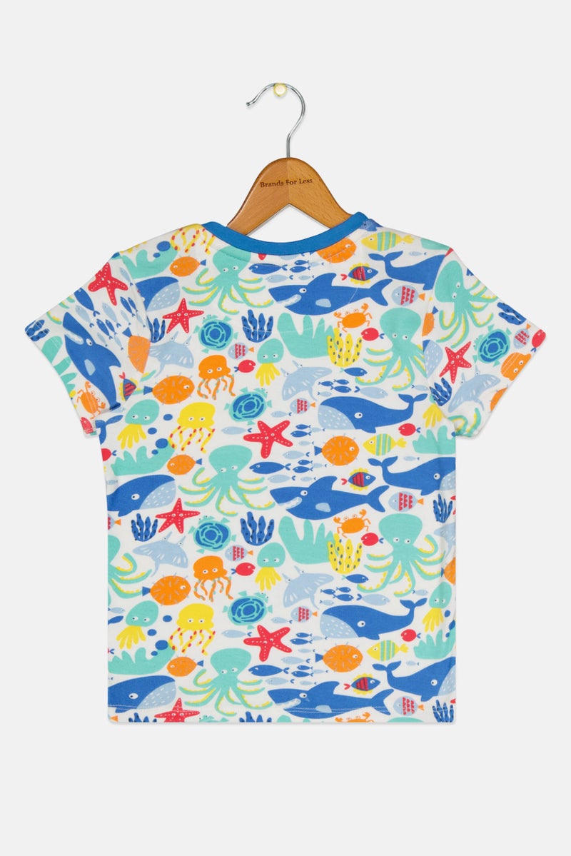 Hamleys تي شيرت قصير الأكمام بألوان متعددة للأولاد الصغار بتصميم جرافيكي - Image 2