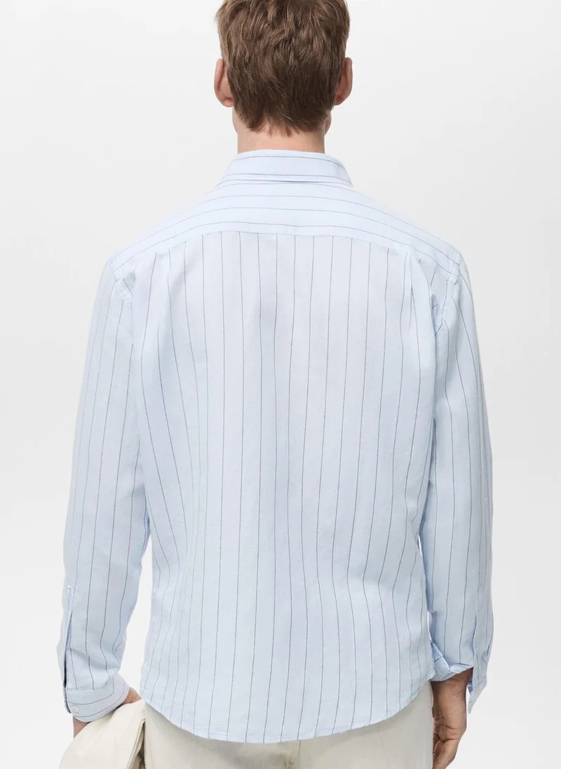 مانجو مان Pinstripe Regualr Fit Shirt