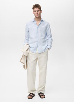 Mango Man Pinstripe Regualr Fit Shirt  - Image 5