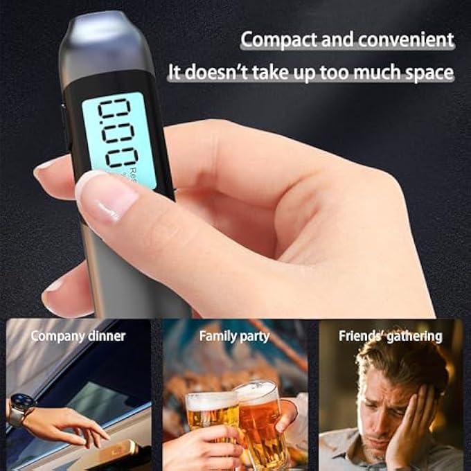 rayihni Breathalysers, Breathalyzer, Professional Alcohol Tester With Hd Lcd Display - Image 3
