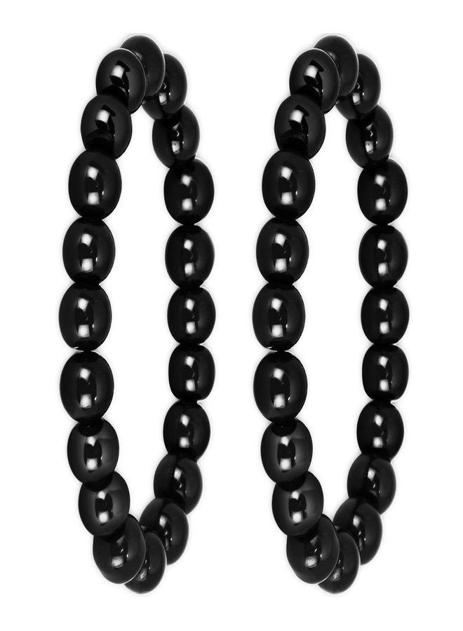 أساور ميكادو إيليت للرجال مصنوعة من الخرز الأسود