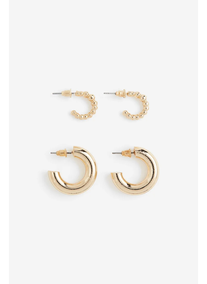 H&M 2 Pairs Hoop Earrings