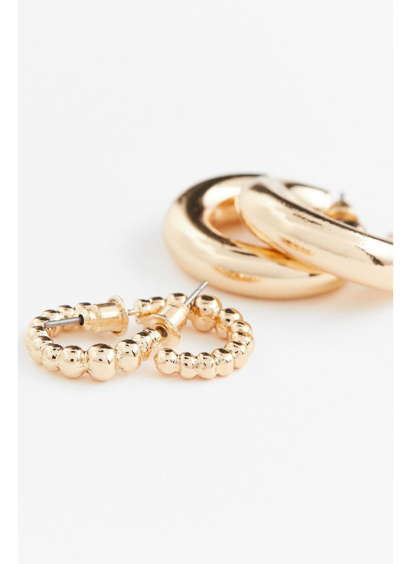H&M - 2 Pairs Hoop Earrings - Image 1