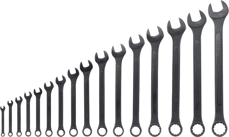Neiko 03574A Jumbo Combination Wrench Set 16 Piece SAE 14 to 114 Raised Panel Construction