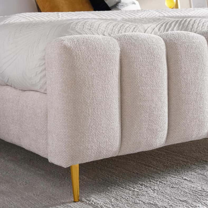 Pan Home KIRBY KING BED 180X200 CM - BEIGE - Image 4