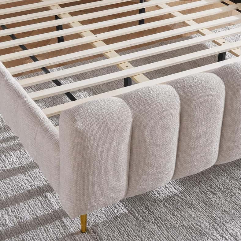 Pan Home KIRBY KING BED 180X200 CM - BEIGE - Image 5