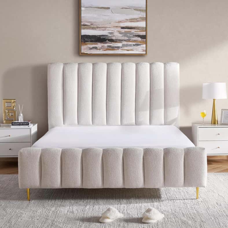 Pan Home KIRBY KING BED 180X200 CM - BEIGE - Image 2