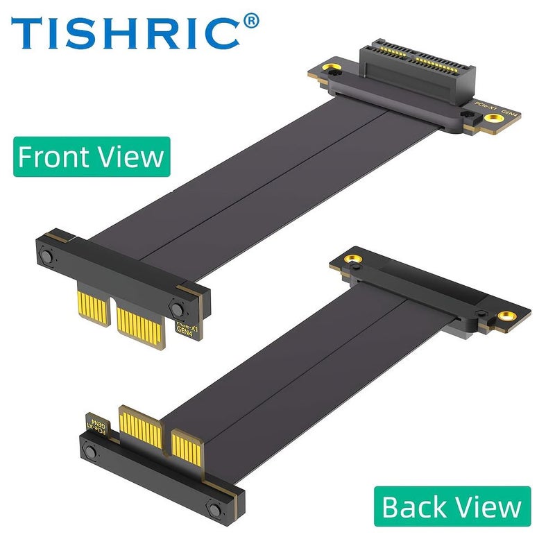 PCI Express 4.0 1X كابل تمديد مزدوج عمودي بزاوية 90 درجة TSR312-1X - Image 3