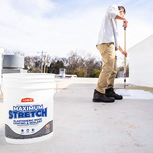 AMES RESEARCH LABORATORIES MSS1 Maximum Stretch Roof Coating, 1 Gallon, White - Image 3