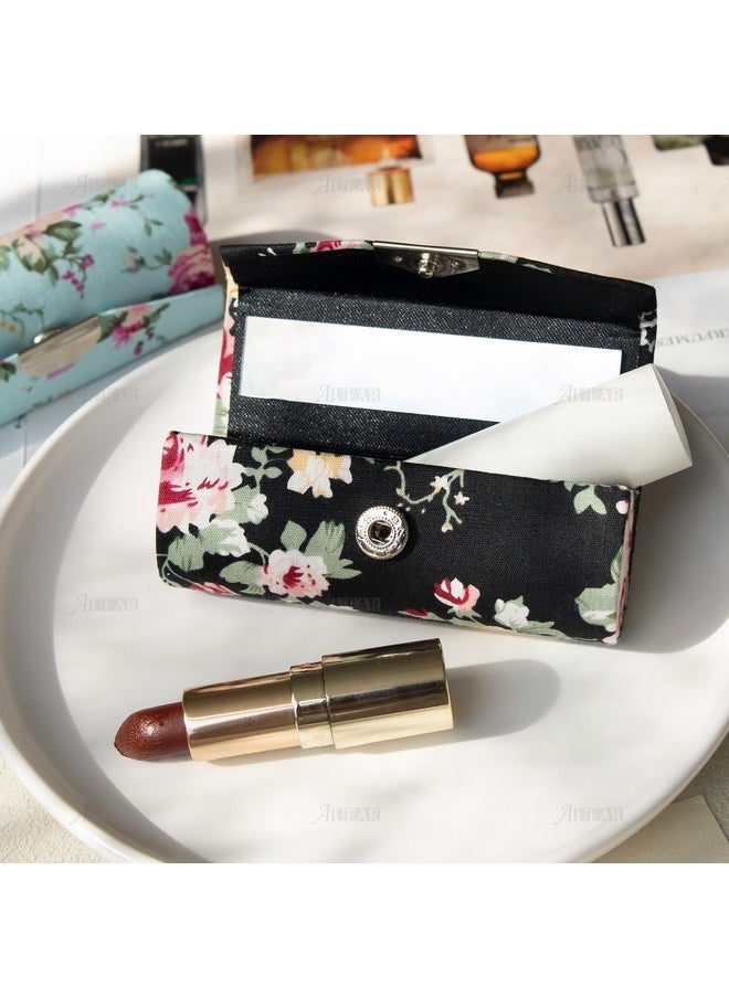 AUEAR - , 4 Pack Floral Lipstick Case With Mirror For Purse Travel Lipstick Holder Case - Image 1