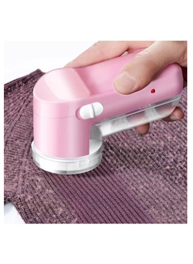 Bukela Cloth Handheld For Sweater Trimmer Clothes Fuzz Cleaner Electric Lint Remover USB Rechargeable Portable Fabric Shaver Sticky Lint Roller Reusable (Pink, One Size) - Image 3