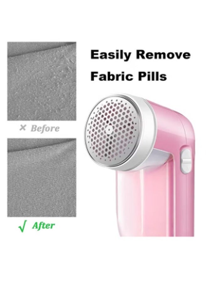 Bukela Cloth Handheld For Sweater Trimmer Clothes Fuzz Cleaner Electric Lint Remover USB Rechargeable Portable Fabric Shaver Sticky Lint Roller Reusable (Pink, One Size) - Image 2