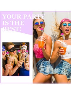 Excefore Mirror Disco Ball Straws 70s Disco Decorative Straws Plastic Stir Sticks Mini Disco Straw Decor for Dance Holiday Wedding Birthday Supply  - Image 3
