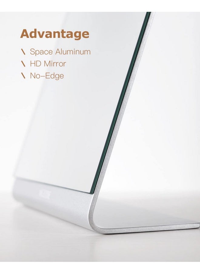 NEZZOE Modern Makeup Mirror 12 Length Aluminum Desk Mirror Vanity Mirror For Counter Bedroom Bathroom Dorm  - Image 3