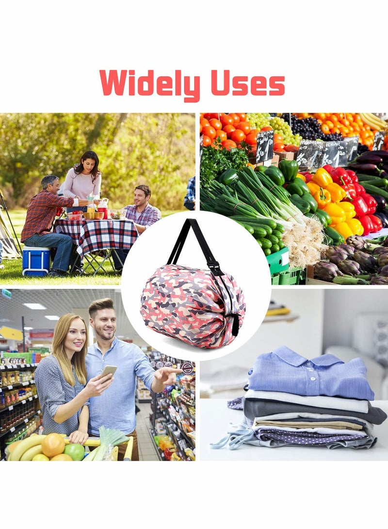 Excefore حقائب تسوق البقالة، حقيبة تسوق قابلة لإعادة الاستخدام، حقائب تسوق قابلة للطي، حقيبة تسوق كبيرة بسحاب لتسوق البقالة، نزهة، تخييم، صالة رياضية - Image 4