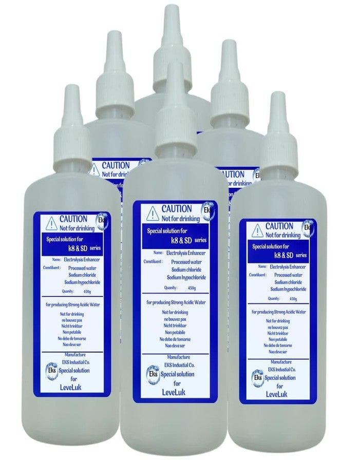 NOVAL Electrolysis Enhancer Liquid 6 pcs of 400 ml Bottls | for Ionizing Machines Compatible with Select Ionizer Models | with FREE 12 pcs Cleaning powders | and 2 Spout Bottles - Image 2