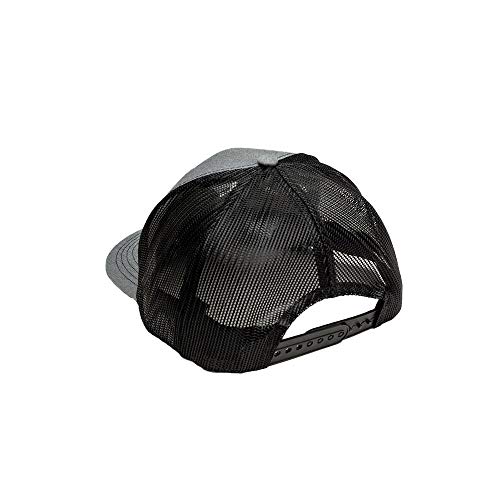RAM Trucks Snapback Trucker Hat – Embroidered Logo, Adjustable Fit, Brushed Cotton Twill, Mid-Profile Cap Heather Grey/Black - Image 2