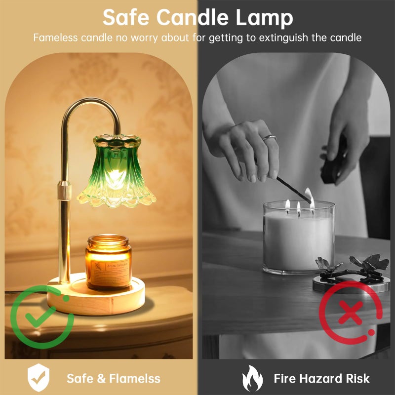 GEEZO Fragrance Candle Warmer Lampï¼ŒElectric Candle Warmer with Timer & Dimmerï¼ŒMom Christmas Birthday Gifts for Women, House Warming Gifts New Home Bedroom Decor - Image 4