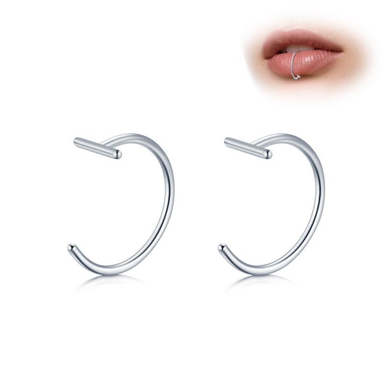 D.Bella Fake Lip Ring Faux Nose Piercing Ear Cuff Clip On Non Piercing Helix Cartilage Earrings Jewelry Adjustable For Women Men - Image 1