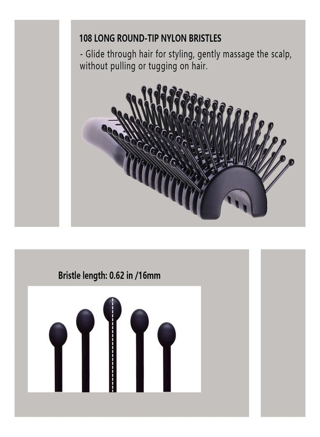PERFEHAIR Vented Hair Brush - Quick Blow Drying, Lightweight, Detangles & Styles, Ideal for Men, Women with Fine & Medium-Length Hair, Perfect for Travel & Daily Use - Image 4