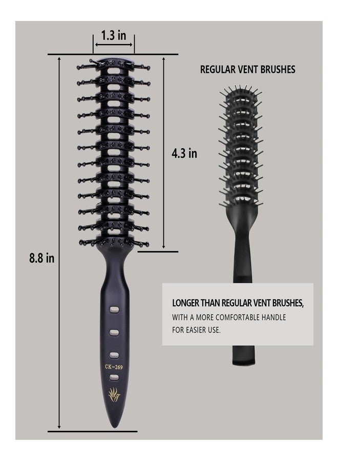 PERFEHAIR Vented Hair Brush - Quick Blow Drying, Lightweight, Detangles & Styles, Ideal for Men, Women with Fine & Medium-Length Hair, Perfect for Travel & Daily Use - Image 3