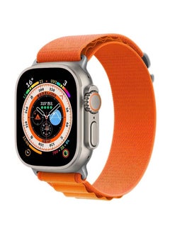 Nylon Watch Band Compatible with Apple Watch 42mm/44mm/45mm/49mm Ladies and Mens, Adjustable Sport with Metal G-Hook Braided Strap for iWatch Ultra Series SE 8/7/6/5/4/3/2/1 Orange