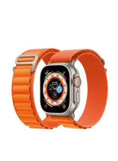 Alpine Nylon Watch Band Compatible with Apple Watch 42mm/44mm/45mm/49mm Ladies and Mens, Adjustable Sport with Metal G-Hook Braided Strap for iWatch Ultra Series SE 8/7/6/5/4/3/2/1 Orange  - Image 3