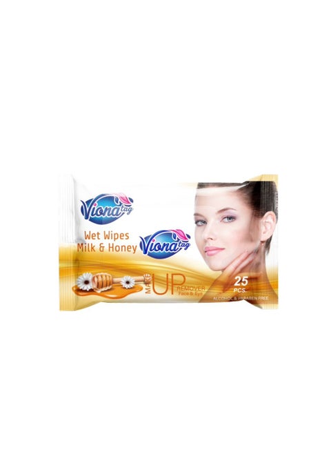 Fiona Makeup Remover Wet Wipes, 25 Wipes