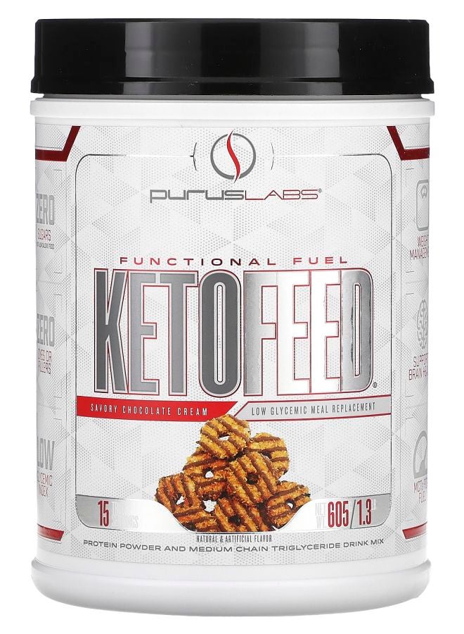 Purus Labs KetoFeed Savory Chocolate Cream 1.3 lb (605 g)
