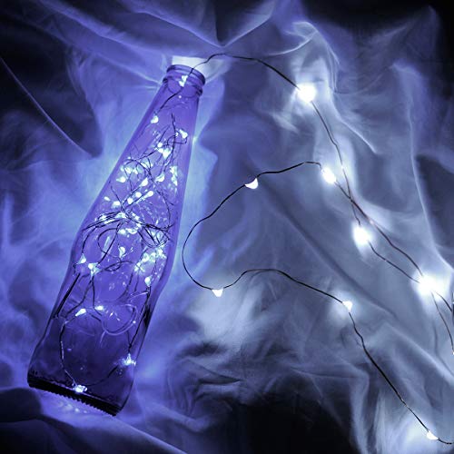 Ariceleo Led Fairy Lights Battery Operated, 1 Pack Mini Battery Powered Copper Wire Starry Fairy Lights for Bedroom, Christmas, Parties, Wedding, Centerpiece, Decoration (5m/16ft Cool White) - Image 4