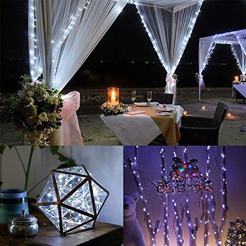 Ariceleo Led Fairy Lights Battery Operated, 1 Pack Mini Battery Powered Copper Wire Starry Fairy Lights for Bedroom, Christmas, Parties, Wedding, Centerpiece, Decoration (5m/16ft Cool White) - Image 3