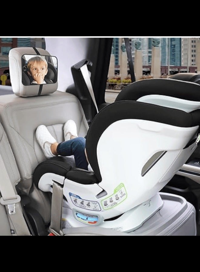 Rear View Mirror for Babies, Toddlers, and Pets, Wide Angle, 100% Shatterproof Acrylic, Adjustable with 360° Rotation for Backseat, Crash-Tested and Safety Certified - Image 4