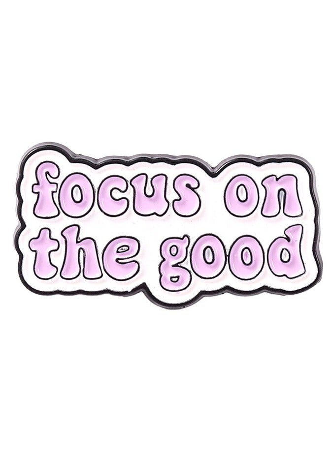 إعادة الصياغة 4 قطع دبابيس/دبابيس/شارات تحفيزية على شكل مينا على شكل مينا للسترات وحقائب الظهر والحقائب والقبعات ولوحات الدبابيس | التعبير عن الذات والإلهام والطاقة الإيجابية | صغيرة - Image 4