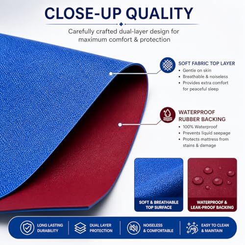 ANS Baby Rubber Sheet Mackintosh Mattress Protector Waterproof, Reusable, Soft & Durable Bed Protector for Babies, Kids & Patients – Home & Hospital Use (1 Meter (100 x 91 cm)) - Image 4