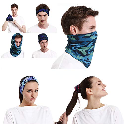 Zupro Bandana Headband Sun Protection Face Mask Balaclava Neck Gaiter Magic Scarf Headwear,for Hiking Running Cycling Yoga Fishing.Rainbow Tie Dye - Image 3